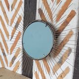 Mirror sun golden metal 60cm