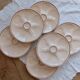 6 vintage pink oyster plates Longwy pottery