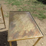 Bronze and eglomised glass nesting tables