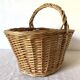 Woven wicker basket