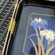 Vintage black lacquered trays