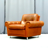 Armchair - Ottoman leather 1960