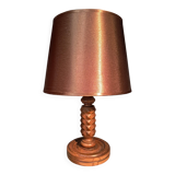 Brutalist lamp in beech 1930/1940.