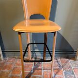 Bar stools covered in leather