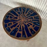 Rare enamel & copper coffee table