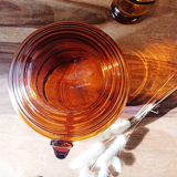 Amber glass carafe pitcher of the brand VerexTrafort Belgian glassware - vintage 30s