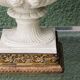 Pair of Medicis Borghese vases in porcelain biscuit and brass.
