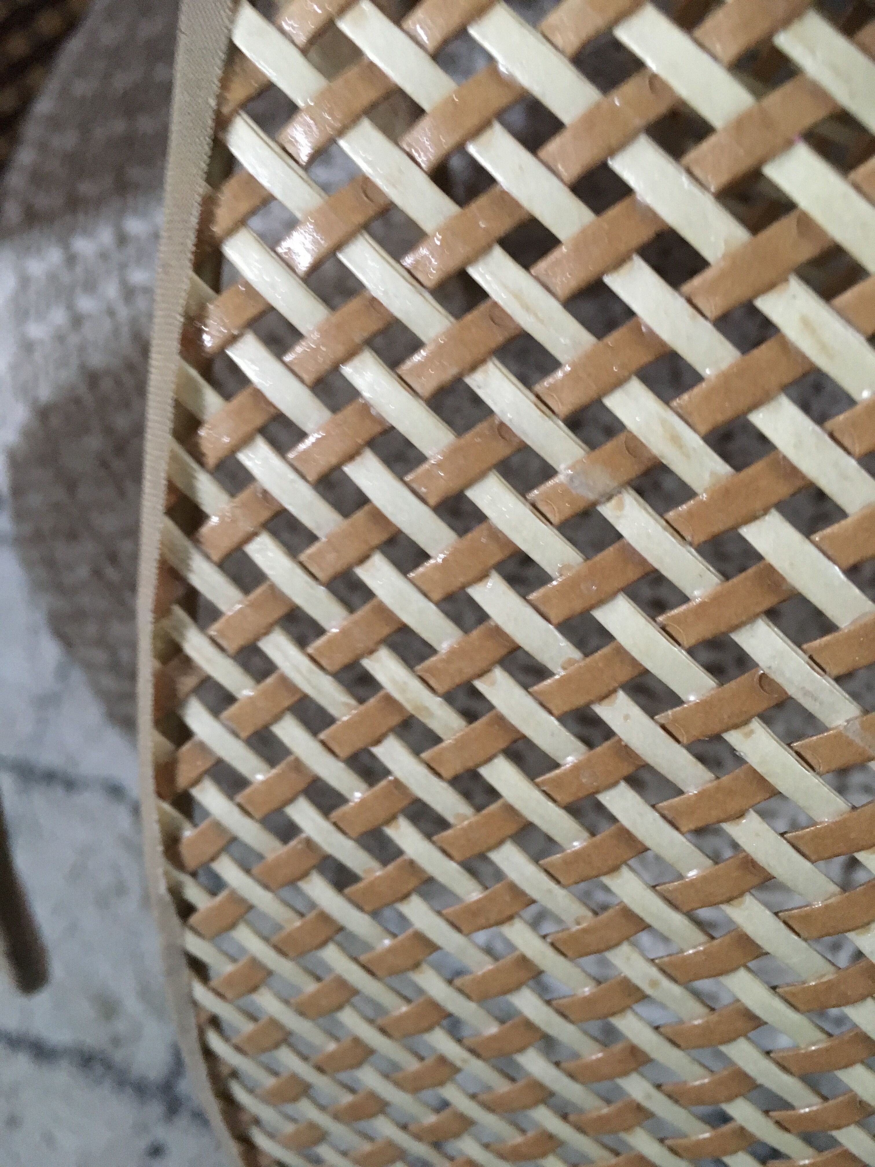 Flower hanging caning vintage rattan