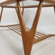 Italian walnut mid-century modern coffee table, 1950s