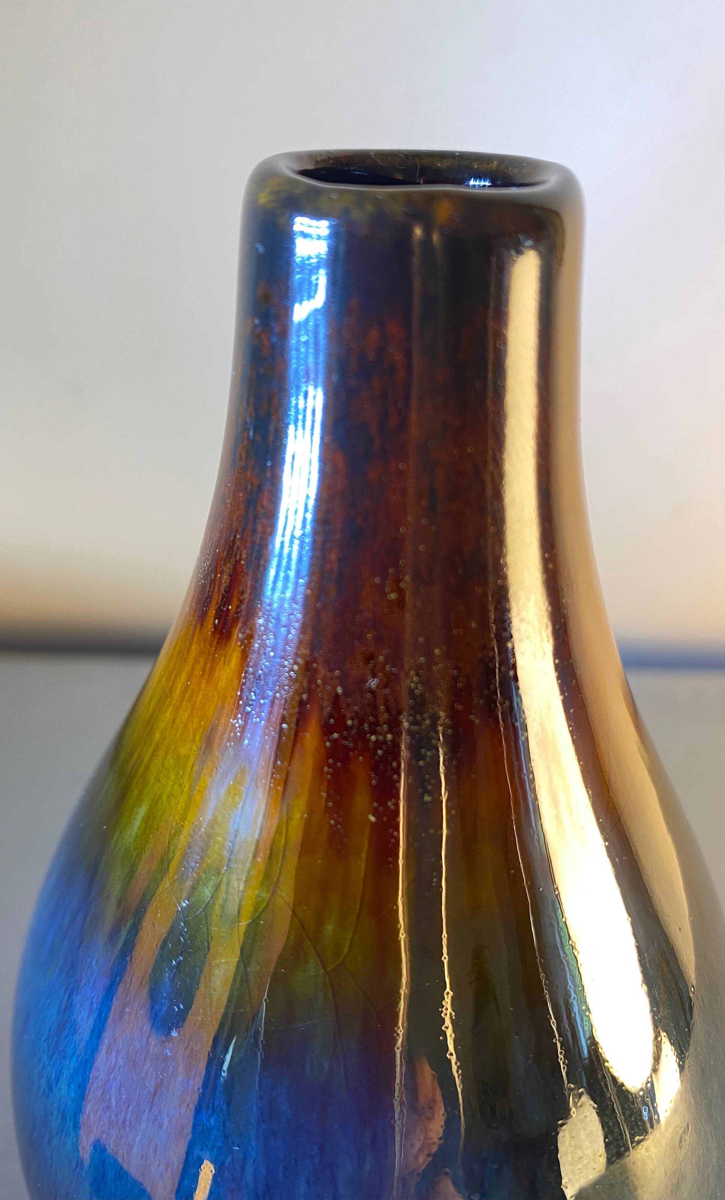 Soliflore ancient flamed vase