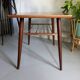 Table basse scandinave teck forme tonneau 1960