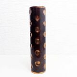 Brutalist copper vase