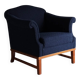 Navy boucle lounge chair | Sweden | 1940s