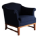 Navy boucle lounge chair | Sweden | 1940s