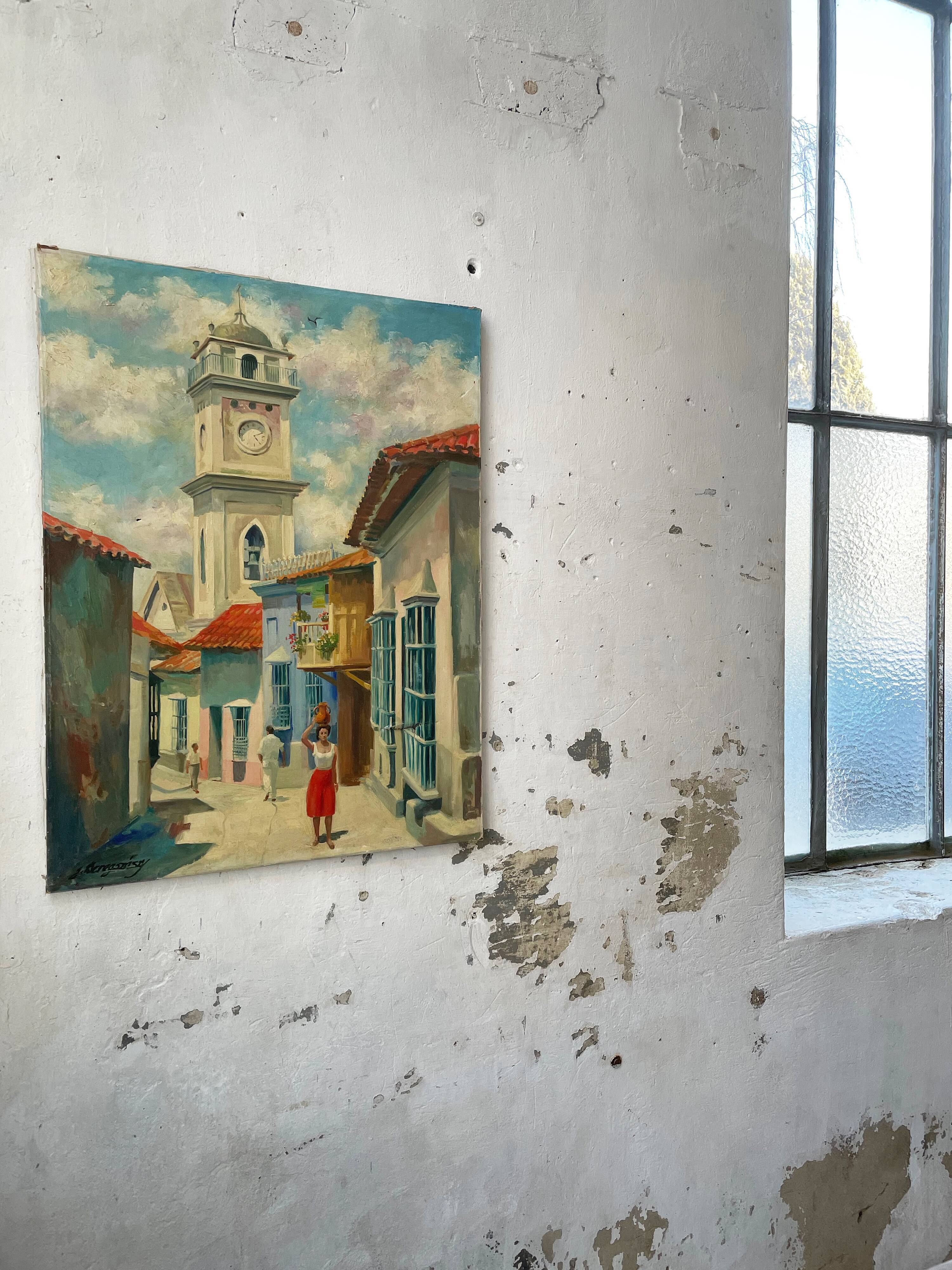 Canvas oil landscape alley 60x80cm