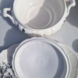 Salins earthenware table service model Chantal, 55 pieces.