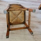 Solid oak farmhouse table + 4 chairs