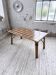 1950s rattan table with ceramic top