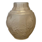 French Art Deco glass vase from the 1930s