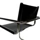Ensemble vintage de 6 chaises à structure tubulaire Mart Stam design cuir