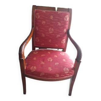 Fauteuil Classique rouge framboise