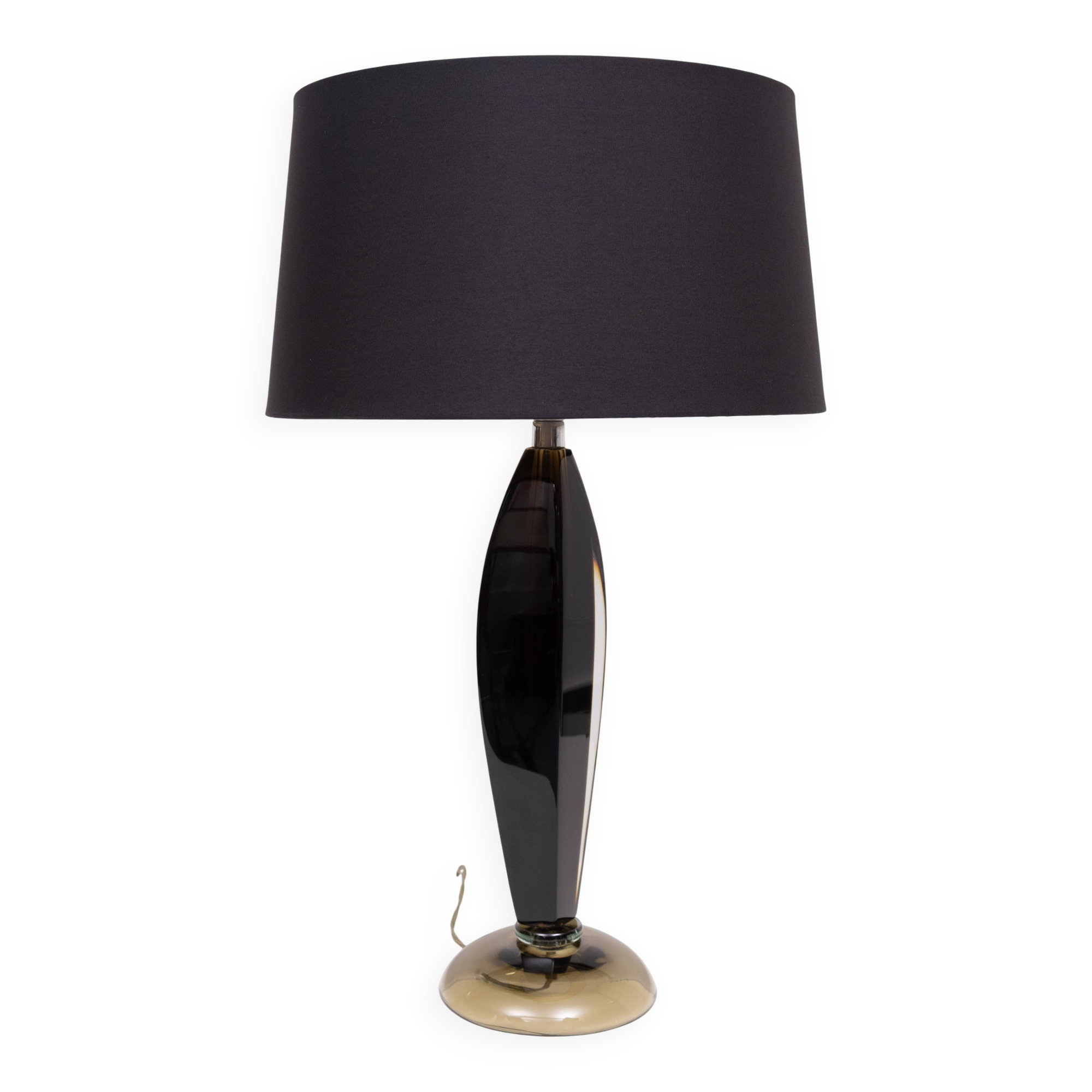 Flavio Poli Murano Glass Table Lamp for Seguso, 1960s