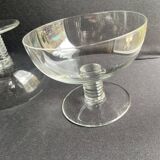 6 blown crystal bowls – Art Deco