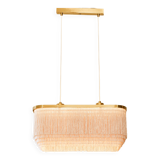 Hans Agne Jakobsson Silk fringe & brass pendant model T607, circa 1960.
