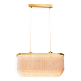 Hans Agne Jakobsson Silk fringe & brass pendant model T607, circa 1960.