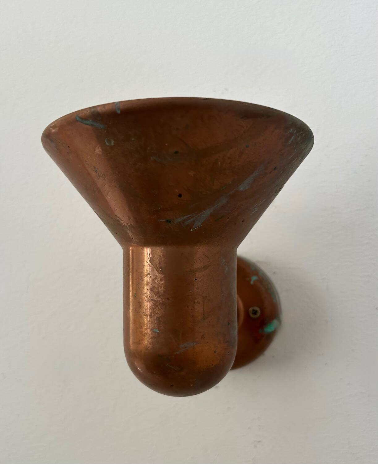 Pair of vintage copper wall lights, Denmark 1970s