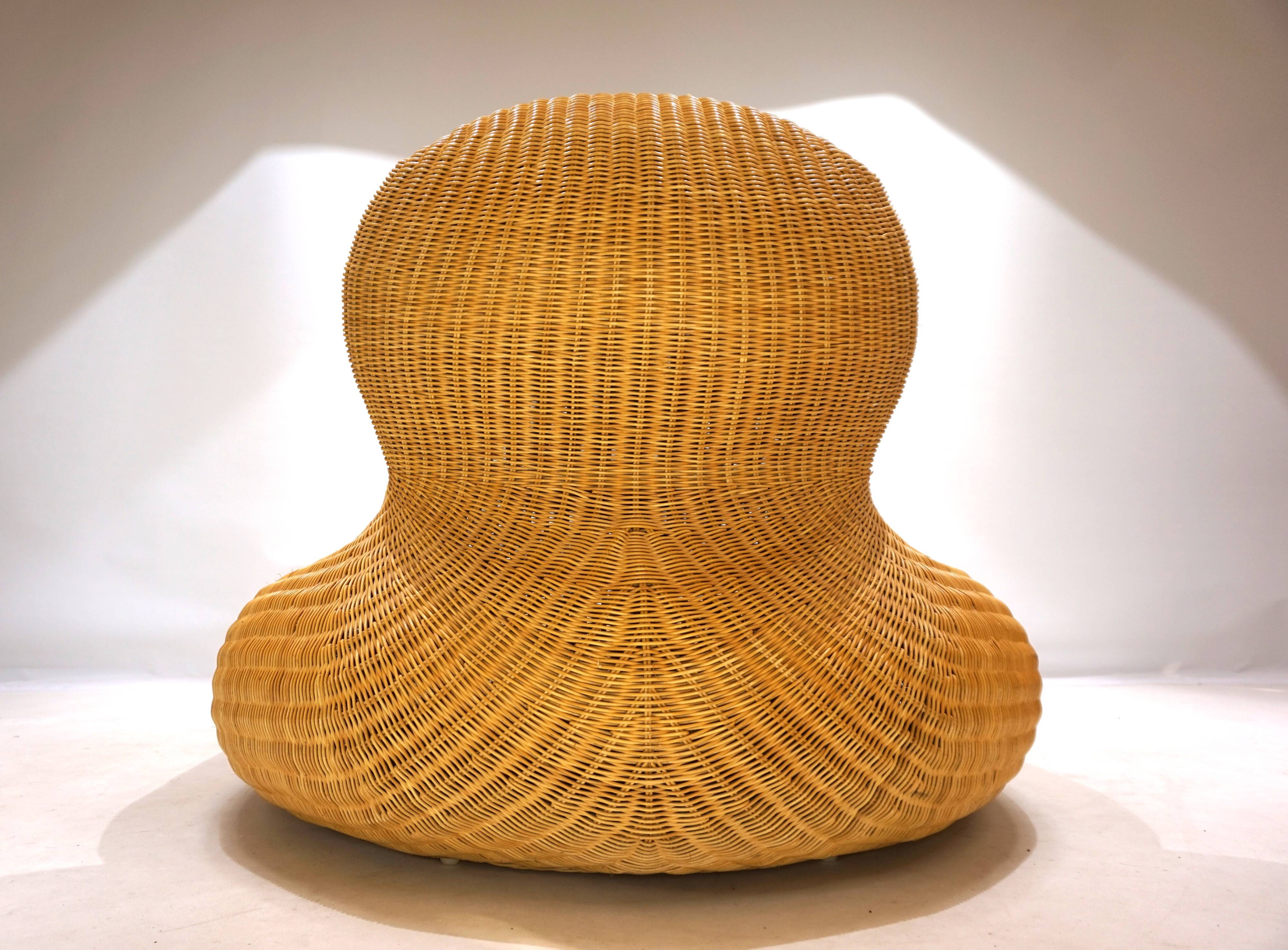 Fauteuil Storvik en rotin par Carl Öjerstam pour Ikea, 2001