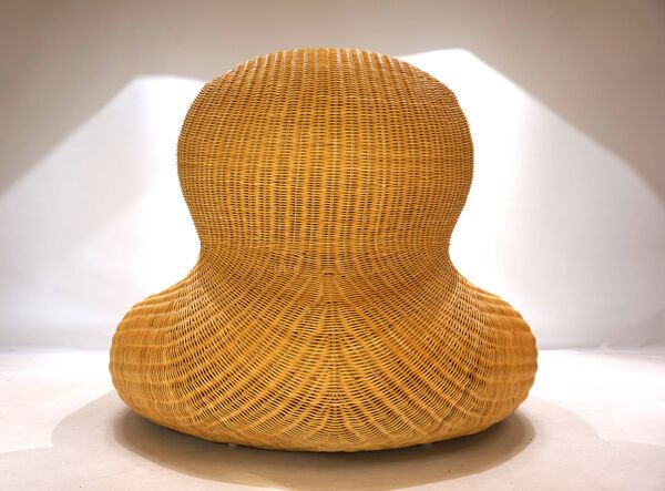 Fauteuil Storvik en rotin par Carl Öjerstam pour Ikea, 2001