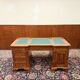 Bureau classique en cuir vert Partnerdesk