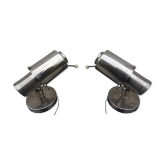 Pair of zodiac sconceS by Jacques Biny