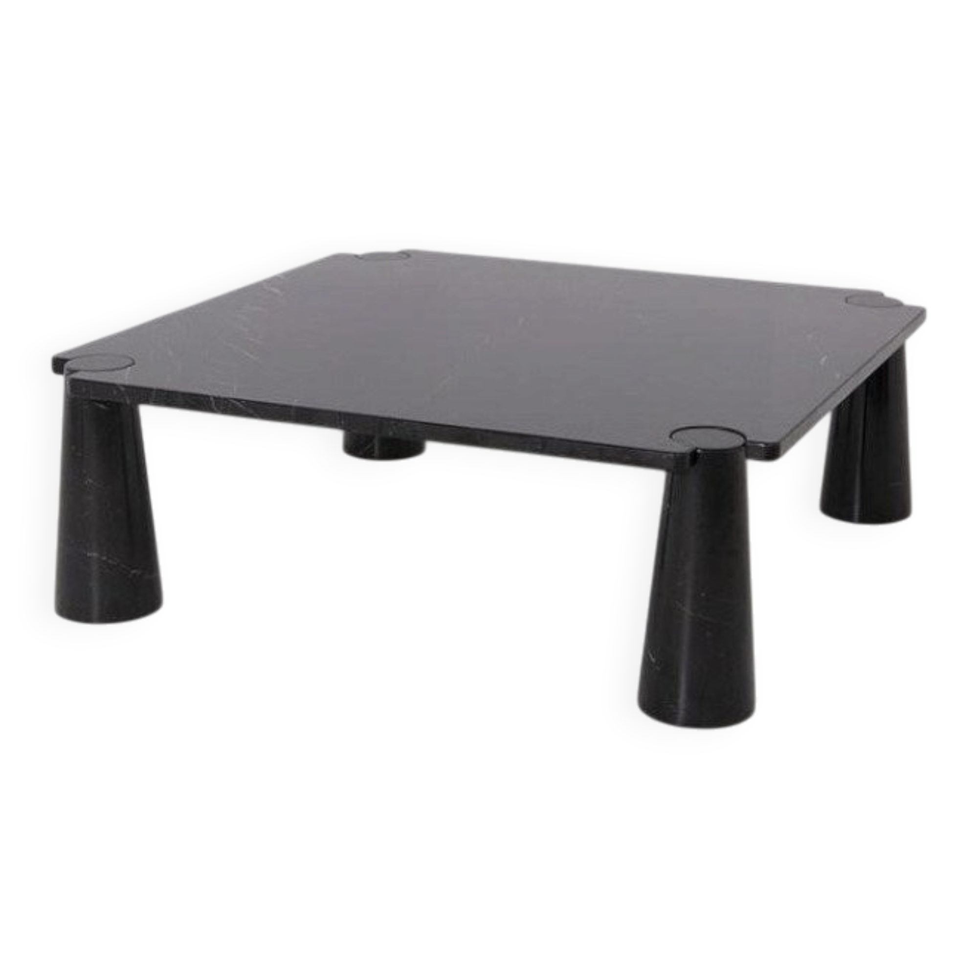 Black Marble Eros Coffee Table by Angelo Mangiarotti for Skipper, 1990s
