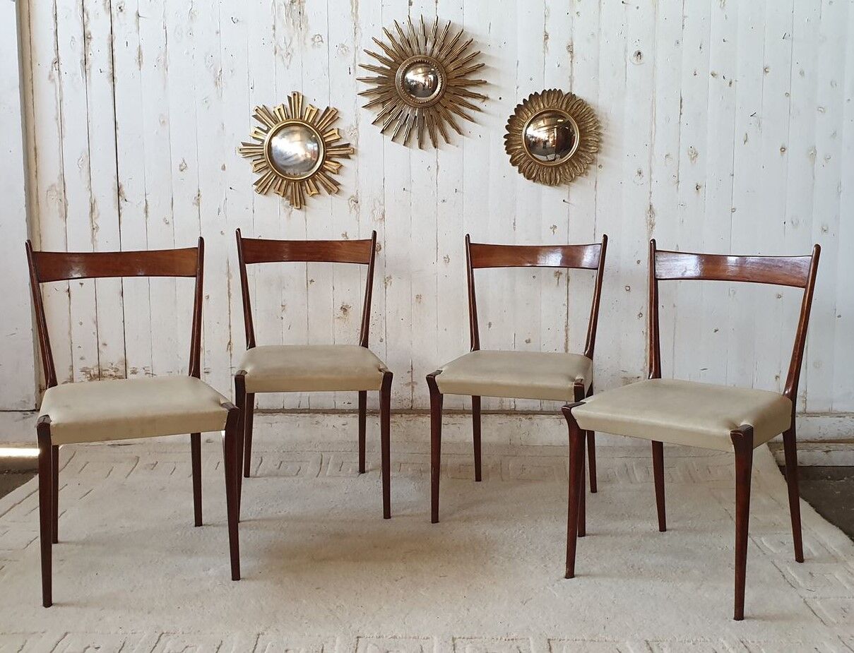 S2 teak dining chairs by Alfred Hendrickx for Belform 1960