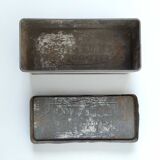 Old brown biscuit metal box