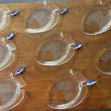 Service assiettes vintage supports à baguette en céramique
