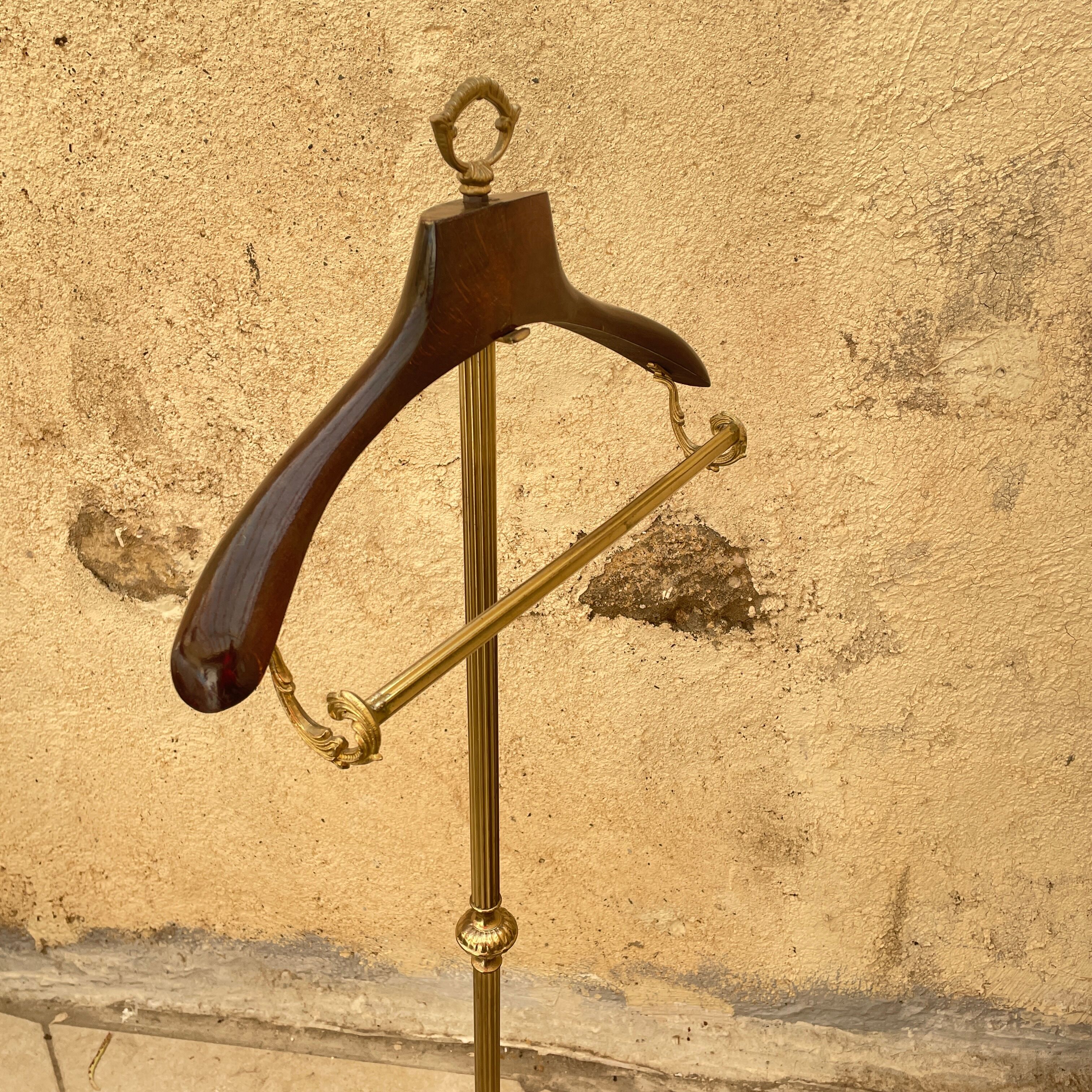 Vintage valet in gilded metal 1960