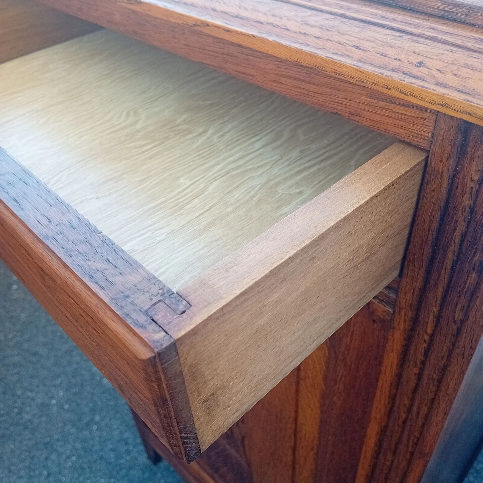 Art Deco oak jam cabinet