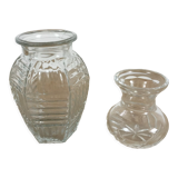 Set of 2 glass vases
