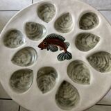 Service à huîtres vallauris 6 assiettes et 1 plat