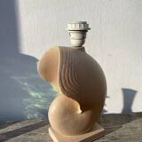 Vintage beige ceramic seashell lamp lol