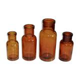 Suite of four vases praticality vials apothecary bottles