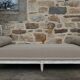 Daybed - Louis XVI style bench, reupholstered in linen