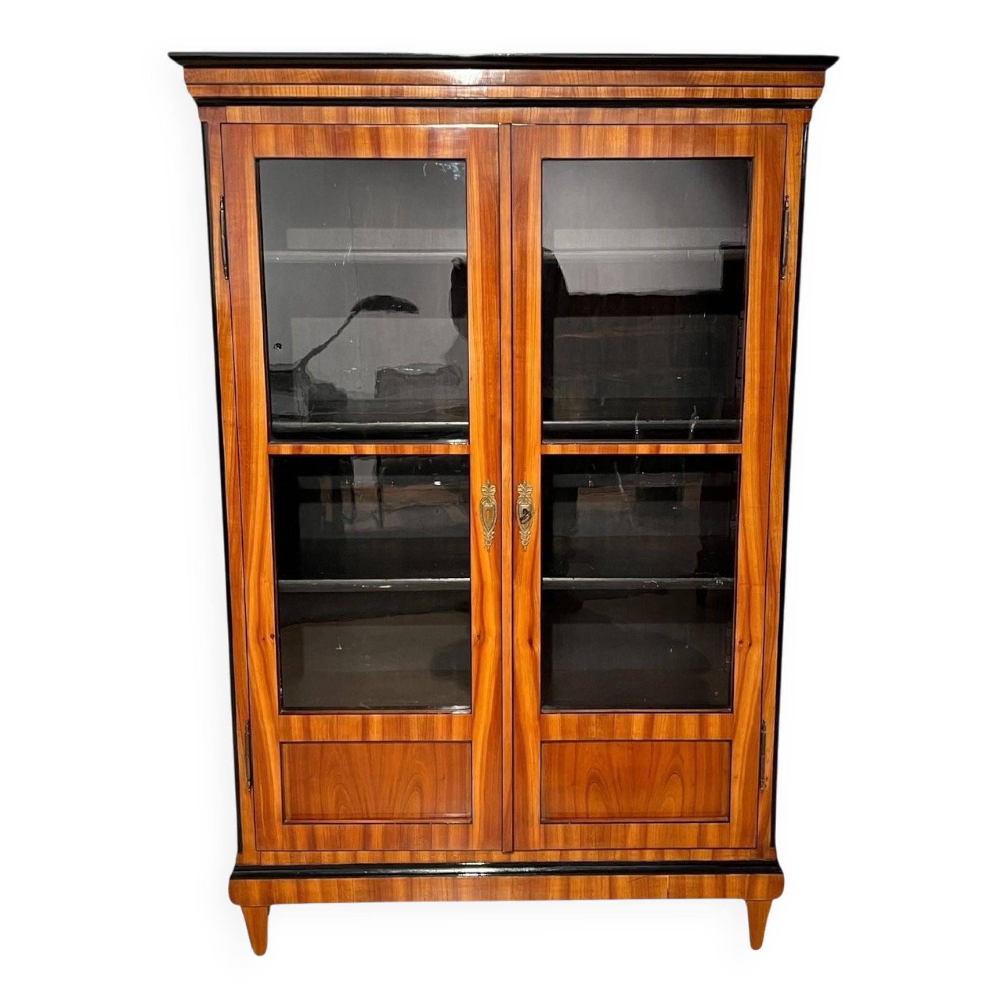 Biedermeier Bookcase, Cherry Veneer, South Germany 1820