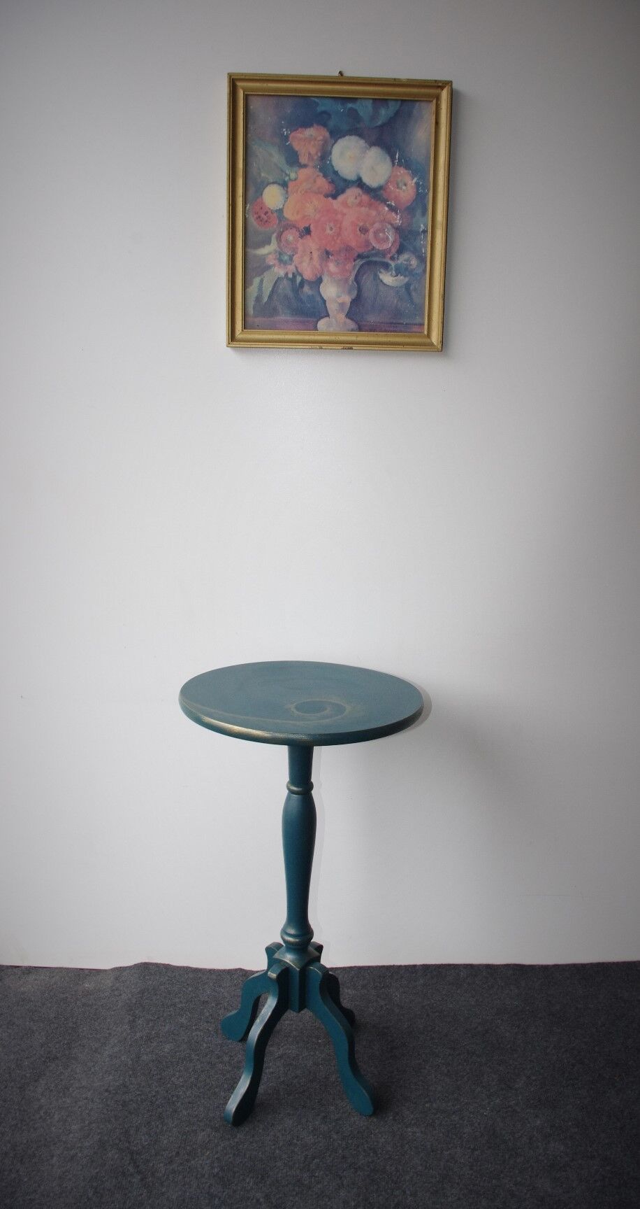 Blue wooden table