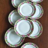 11 assiettes à dessert Raynaud vintage