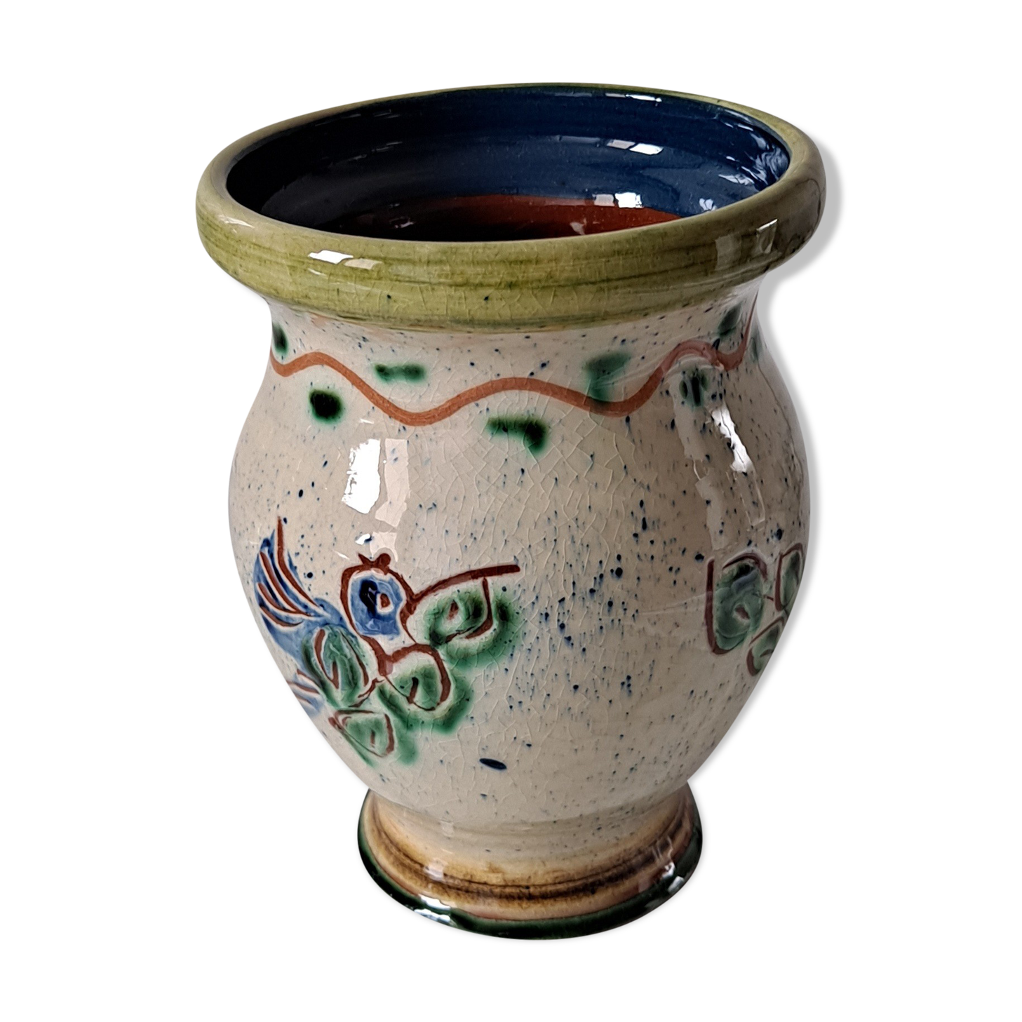 Vase terre vernissée