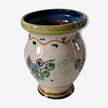 Glazed earth vase